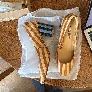 NIB | Sz 9 | Estee in Camel Stripe | Charlotte Stone